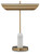 Ashley Rowleigh Gold Finish White Desk Lamp
