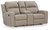Ashley Lavenhorne Pebble Reclining Loveseat with Console