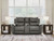 Ashley Beryton Espresso Power Reclining Loveseat with Console