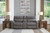 Ashley Next-Gen Durapella Slate 3-Piece Power Reclining Sectional Loveseat with Console