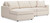 Ashley Modmax Oyster 3-Piece Sectional with Chaise