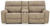 Ashley Next-Gen Durapella Sand 3-Piece Power Reclining Sectional Loveseat with Console