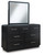 Ashley Rowanbeck Black Dresser and Mirror
