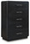 Ashley Rowanbeck Black Chest of Drawers