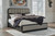 Ashley Rowanbeck Gray Black California King Upholstered Panel Bed