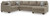 Benchcraft Newellen Hemp 3-Piece Sleeper Sectional with Chaise