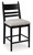 Ashley Chadworth Black Counter Height Barstool (Set of 2)