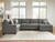 Ashley Newellen Greystone 3-Piece Sleeper Sectional with Chaise