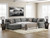 Ashley Newellen Greystone 3-Piece Sleeper Sectional with Chaise 48405/17/48/71