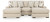 Benchcraft Laurelgrove Pebble 3-Piece Double Chaise Sectional