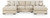 Benchcraft Laurelgrove Pebble 3-Piece Double Chaise Sectional 75105/16/17/46