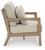 Ashley Hallow Creek Driftwood Outdoor Loveseat with Cushion