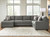 Ashley Newellen Greystone 3-Piece Sectional with Chaise