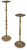 Ashley Larwick Antique Brass Finish Candle Holder (Set of 2)