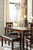 Ashley Bennox Brown Dining Table and Chairs with Bench (Set of 6)