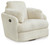 Ashley Tie-Breaker Ivory Swivel Glider Recliner
