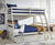 Ashley Robbinsdale Antique White Twin over Full Bunk Bed with Storage