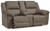 Ashley Laresview Fossil Reclining Loveseat with Console