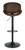 Ashley Bellatier Black Chrome Finish Adjustable Height Bar Stool (Set of 2)
