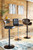 Ashley Bellatier Black Chrome Finish Adjustable Height Bar Stool (Set of 2)