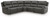 Ashley 5Z-Harrenhurst Anchor 5-Piece Power Reclining Sectional U12600/46(2)/58/62/77
