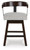 Ashley Haddigan Dark Brown Counter Height Barstool (Set of 2)