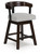 Ashley Haddigan Dark Brown Counter Height Barstool (Set of 2)