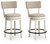 Ashley Robbinsdale Antique White Counter Height Barstool (Set of 2)