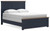 Ashley Landocken Brown Blue Queen Panel Bed