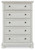 Ashley Robbinsdale Antique White Chest of Drawers