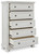 Ashley Robbinsdale Antique White Chest of Drawers