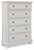 Ashley Robbinsdale Antique White Chest of Drawers
