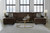 Ashley Landsings Chocolate 3-Piece Sectional with Double Chaise