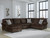 Ashley Landsings Chocolate 3-Piece Sectional with Chaise