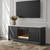 Ashley Cadmori Black White 63" TV Stand with Electric Fireplace