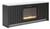 Ashley Cadmori Black White 63" TV Stand with Electric Fireplace W100/101/W2616/468