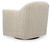 Ashley Valwick Cream Brown Swivel Accent Chair