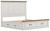 Ashley Savonport White Brown King Panel Storage Bed