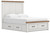 Ashley Savonport White Brown Queen Panel Storage Bed
