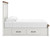 Ashley Savonport White Brown Queen Panel Storage Bed