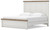 Ashley Savonport White Brown King Panel Bed with Storage