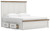 Ashley Savonport White Brown King Panel Bed with Storage