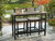 Ashley Moondance Black Beige Outdoor Counter Table and 2 Barstools (Set of 3)
