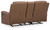 Benchcraft Mackmenville Caramel Reclining Loveseat with Console