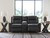 Benchcraft Mackmenville Carbon Reclining Loveseat with Console