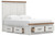Ashley Savonport White Brown Queen Panel Storage Bed B100/13/B4615/54S/57/95
