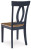 Ashley Landocken Brown Blue Dining Chair (Set of 2)