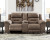 Ashley Stoneland Chocolate Power Reclining Loveseat with Console