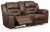 Ashley Stoneland Fossil Power Reclining Loveseat with Console