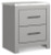 Ashley Cottonburg Light Gray White Nightstand